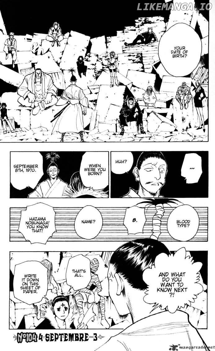Hunter x Hunter, Chapter 104 image 01